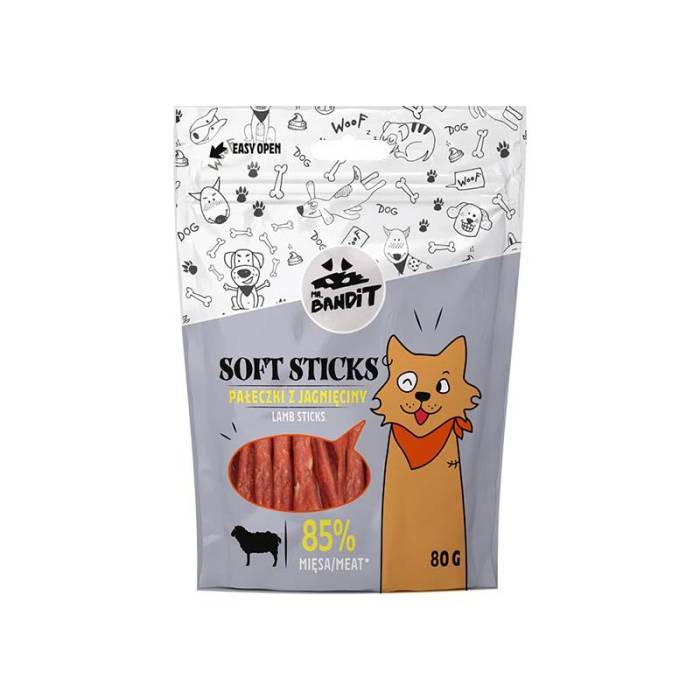 Mr. Bandit Soft Sticks skanėstai šunims lazdelės su ėriena, 80 g
