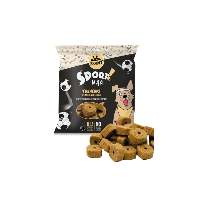 Mr. Bandit Sport maxi vištienos skonio treniruočių skanėstai šunims, 500 g