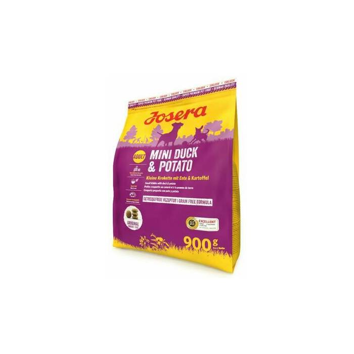 Josera Mini Duck and Potato sausas maistas mažų veislių šunims, 0,9 kg
