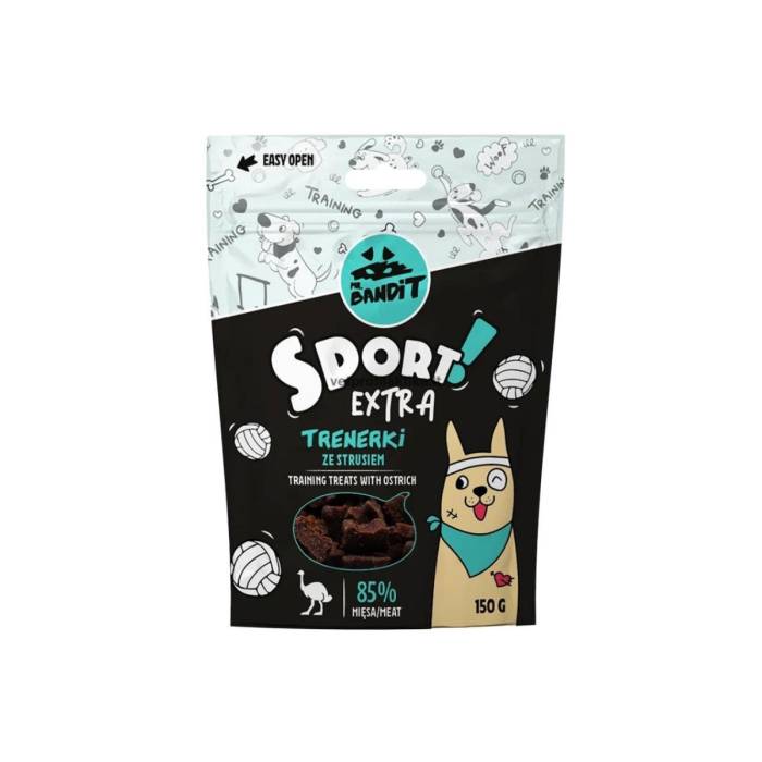 Mr. Bandit Sport Extra treniruočių skanėstai šunims su strutiena, 150 g