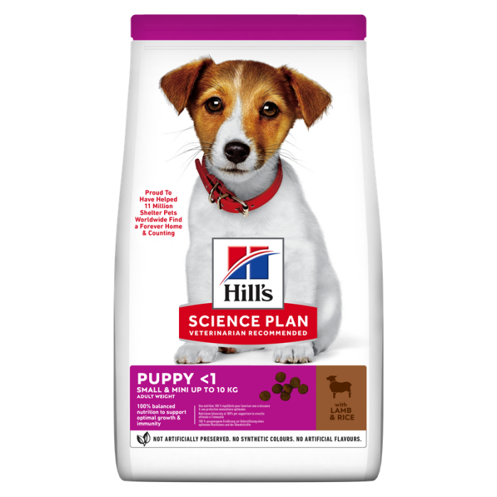 Hill's Science Plan Puppy Small and Mini Lamb and Rice sausas maistas mažų veislių šuniukams, 3 kg