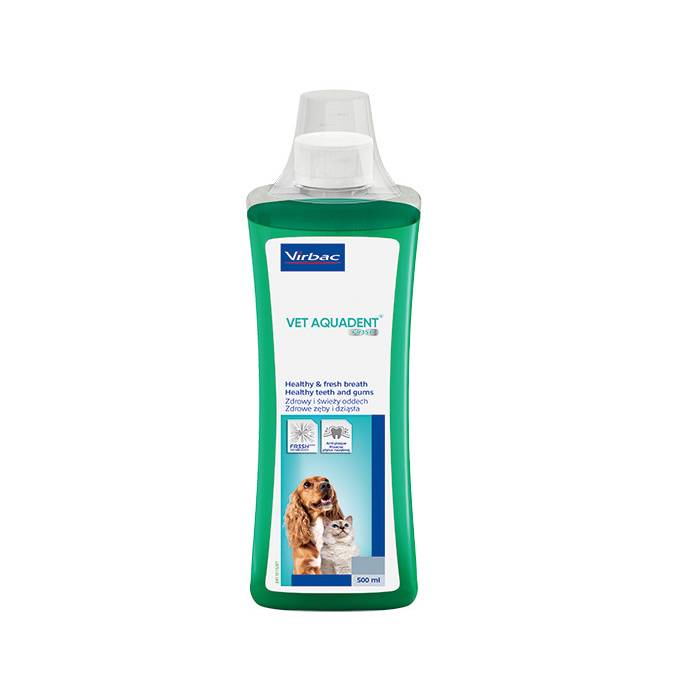 Virbac Aquadent burnos skalavimo skystis šunų ir kačių dantų priežiūrai, 250 ml