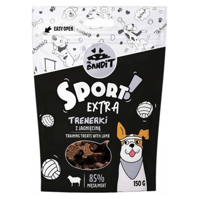 Mr. Bandit Sport Extra treniruočių skanėstai šunims su ėriena, 150 g