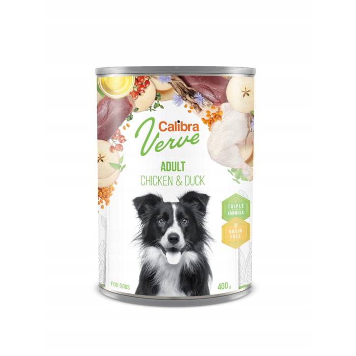 Calibra Verve GF Dog Adult Chicken - Duck drėgnas maistas suaugusiems šunims, 400 g