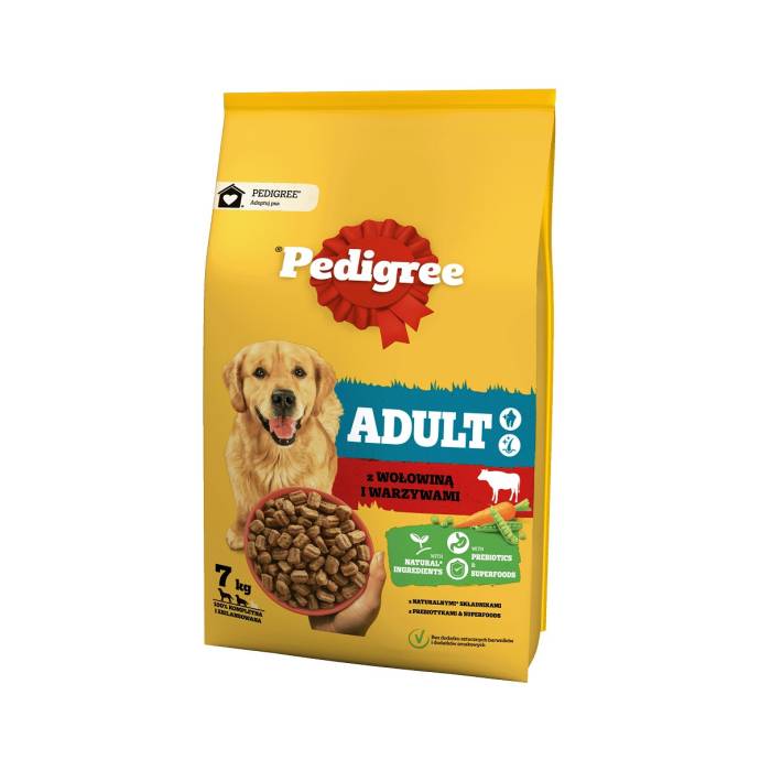 Pedigree sausas maistas šunims su jautiena ir daržovėmis, 500 g