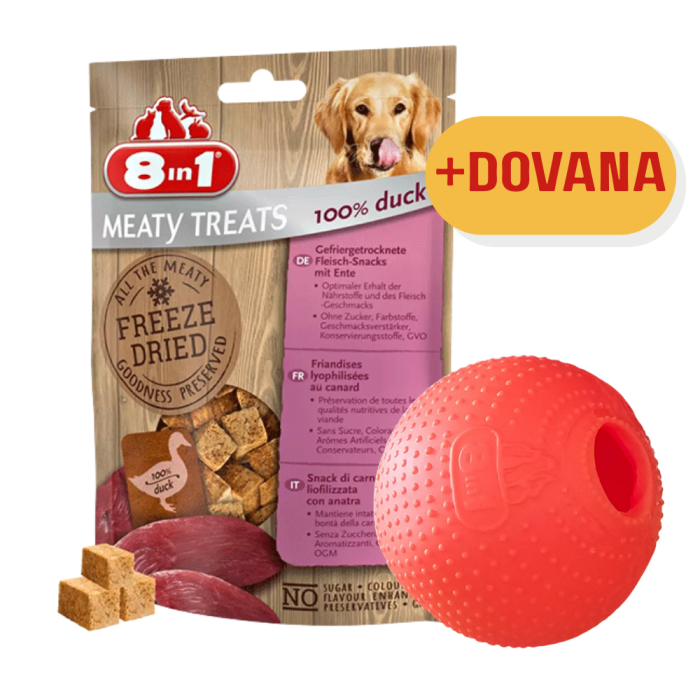 8in1 Meaty Treats šaltyje džiovintos antienos skanėstai šunims, 50 g