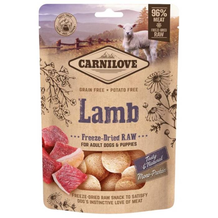 Carnilove Dog Freeze-dried Raw Lamb liofilizuoti skanėstai šunims, 60 g