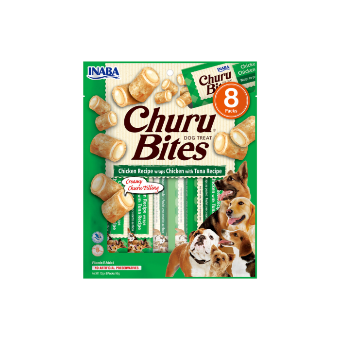 Churu Dog Bites Chicken Tuna skanėstas šunims, 96 g