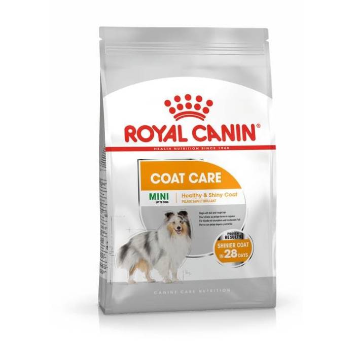 Royal Canin Mini Coat Care sausas maistas mažų veislių suaugusiems šunims išblukusiu ir šiurkščiu kailiu, 1 kg