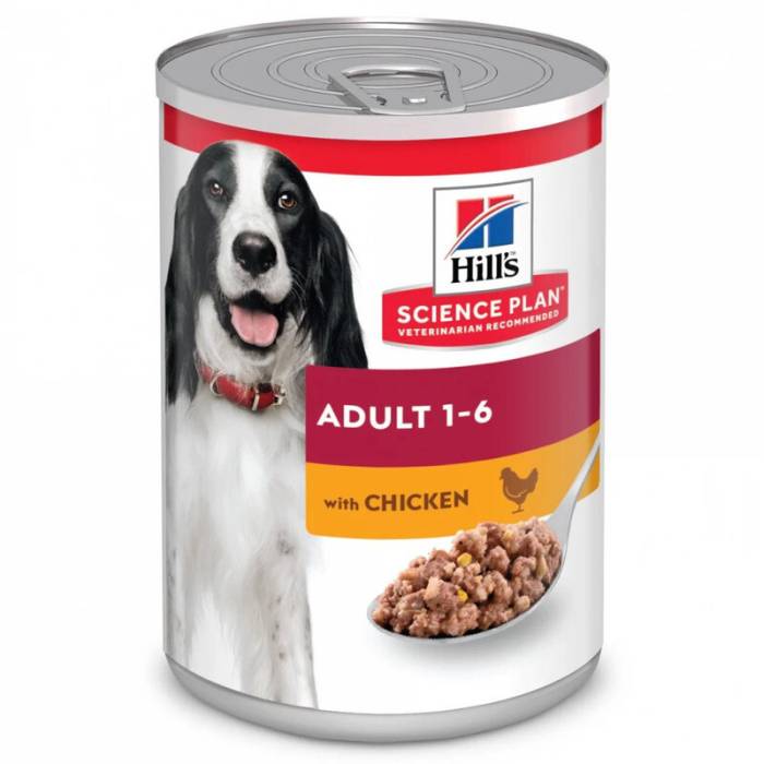 Hill's Sience Plan Adult Chicken drėgnas maistas šunims su vištiena, 370 g