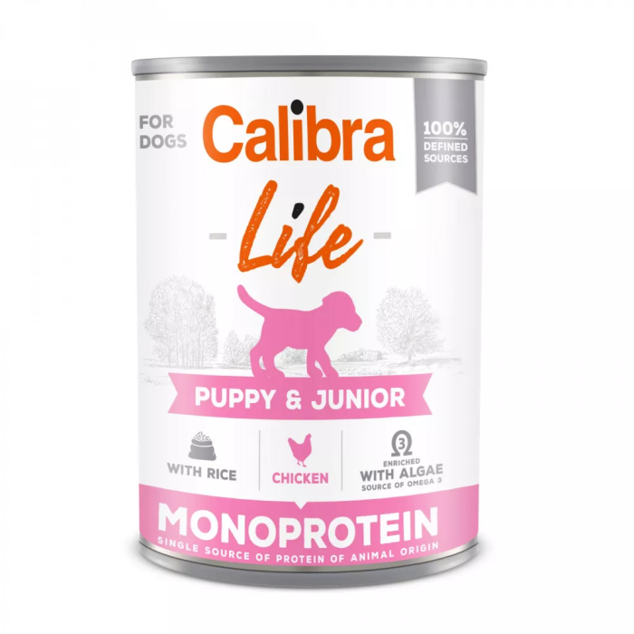 Calibra Life Dog Puppy - Junior Chicken drėgnas maistas jauniems šunims, 400 g
