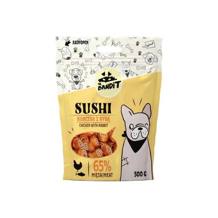 Mr. Bandit Sushi skanėstai šunims vištiena su žuvimi, 500 g