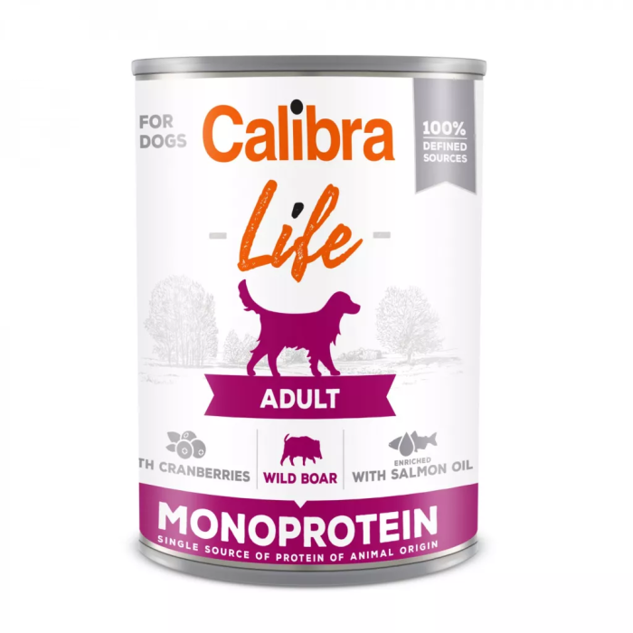 Calibra Life Dog Adult Wild Boar drėgnas maistas šunims, 400 g