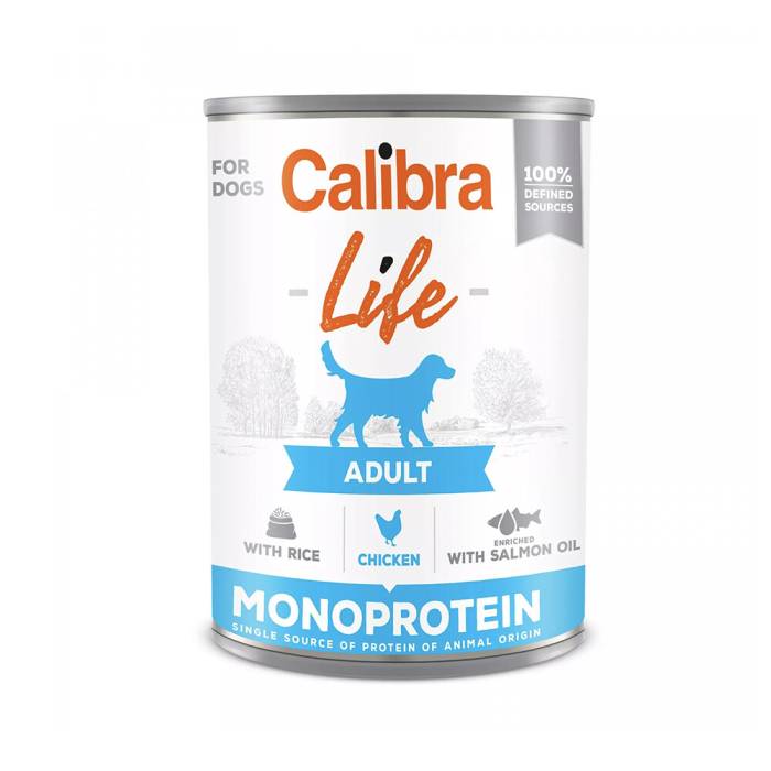 Calibra Life Dog Adult Chicken drėgnas maistas šunims, 400 g