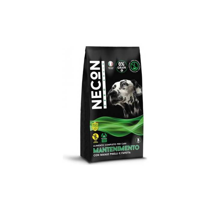 Necon Zero Grain Mantenimento Pork, Pea, Horse Bean begrūdis, sausas maistas šunims, 3 kg