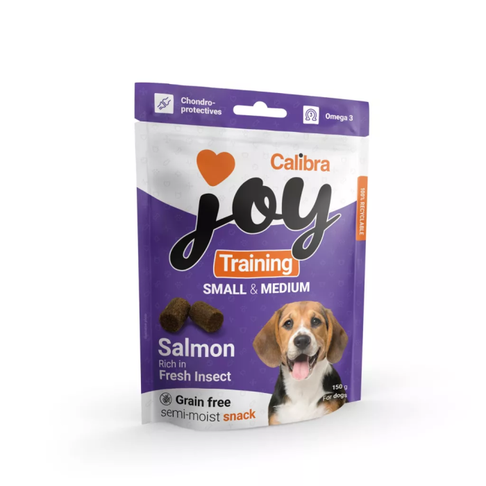 Calibra Joy Training Small - Medium Salmon - Insect begrūdžiai skanėstai mažų ir vidutinių veislių šunims, 150 g