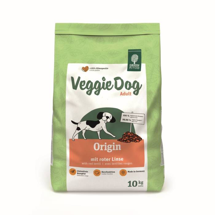 Green Petfood VeggieDog Origin sausas maistas šunims, 10 kg