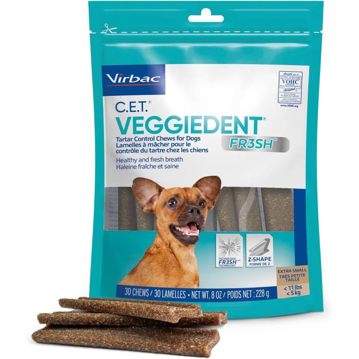 Virbac VeggieDent Fresh 5 kg skanėstai dantų higienai šunims, N15