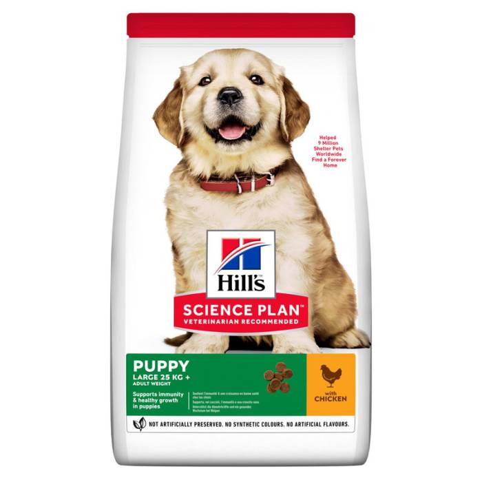 Hill's Science Plan Puppy Large Breed Chicken sausas maistas didelių veislių šuniukams, 16 kg