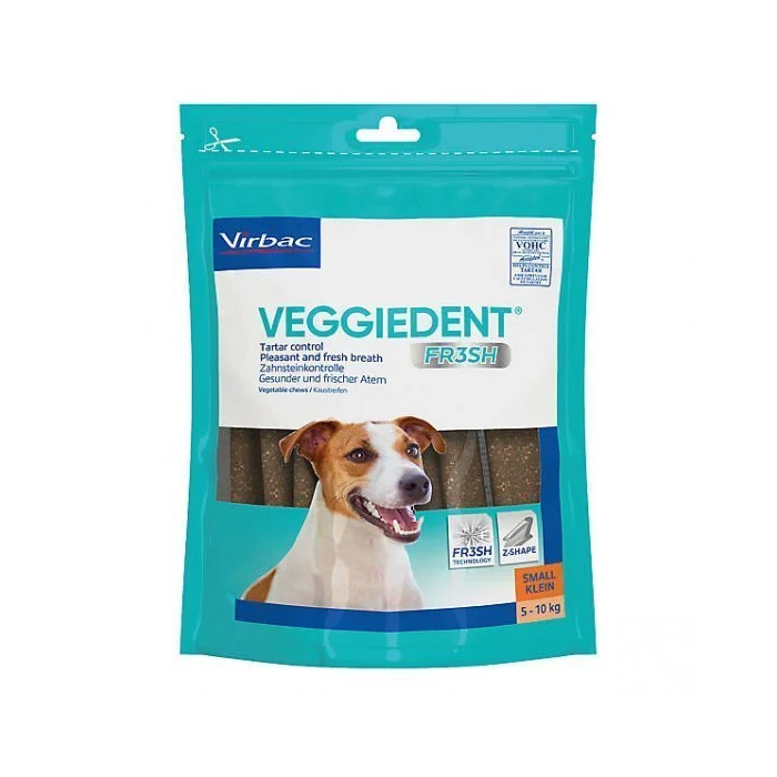 Virbac VeggieDent Fresh 5-10 kg skanėstai dantų higienai šunims, N15