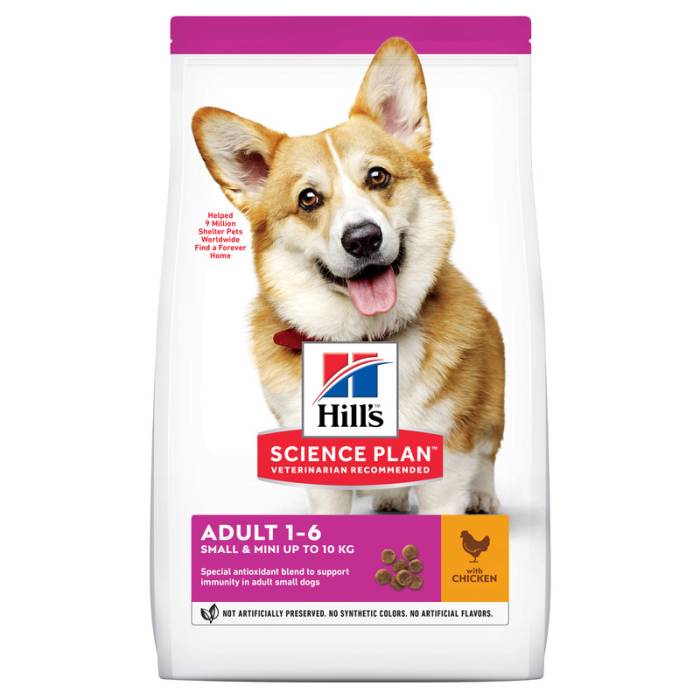 Hill's Science Plan Canine Adult Small and Mini Chicken sausas maistas mažų veislių šunims, 1,5 kg