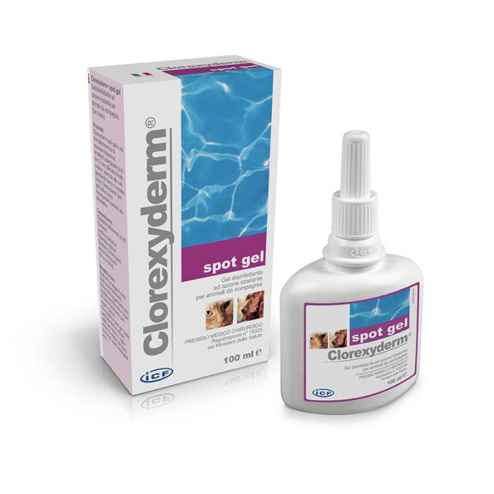 I.C.F. Clorexyderm Spot Gel drėkinamojo poveikio antiseptinis gelis gyvūnams, 100 ml
