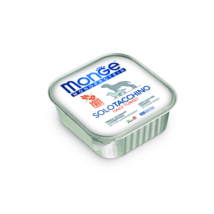 Monge Monoproteico Solo Wet Dog Pate drėgnas maistas šunims su kalakutiena, 150 g