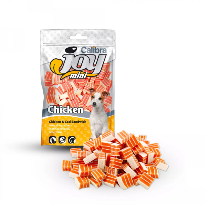 Calibra Joy Dog Mini Chicken - Cod Sandwich skanėstai mažų veislių šunims, 70 g