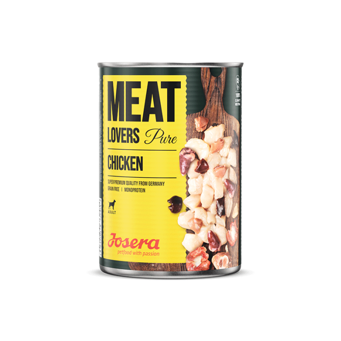 Josera Meat Lovers Pure Chicken konservuotas maistas šunims su vištiena, 400 g