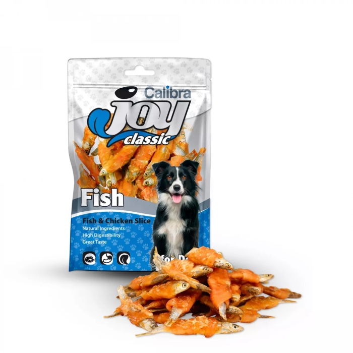 Calibra Joy Dog Fish - Chicken Slice skanėstai šunims, 80 g