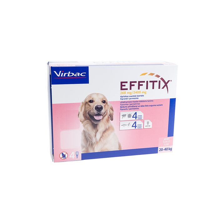 Virbac Effitix L 268 mg/2400 mg užlašinamasis tirpalas šunims 20-40 kg