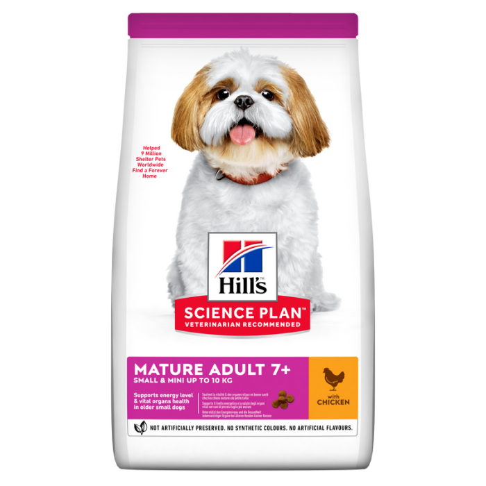 Hill's Science Plan Small and Mini Senior Adult 7+ Chicken sausas maistas vyresniems, mažų veislių šunims, 3 kg