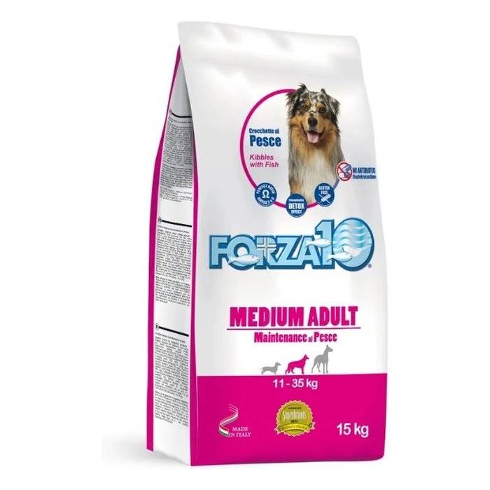 Forza10 Medium Adult Maintenance Fish sausas maistas vidutinių veislių šunims, 12,5 kg