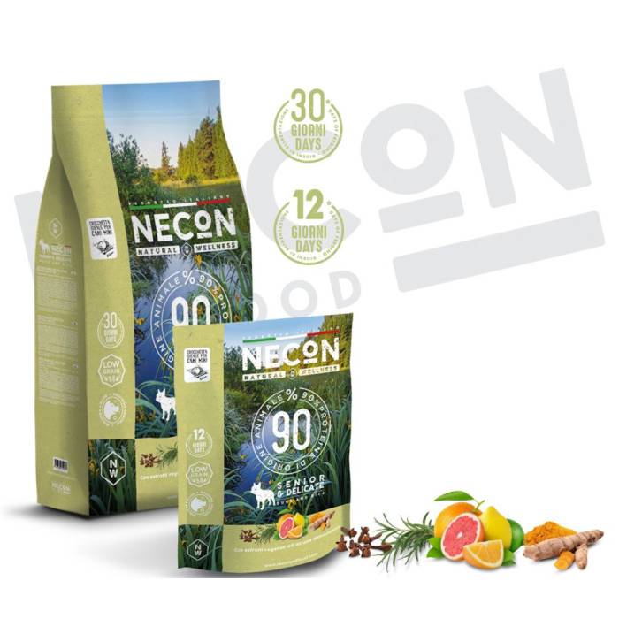 Necon Natural Wellness Senior Delicate Duck and Rice sausas maistas vyresnio amžiaus šunims, 2 kg