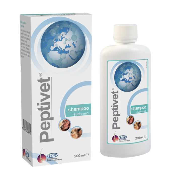 I.C.F. Peptivet šampūnas šunims ir katėms, esant sudirgusiai odai, 200 ml