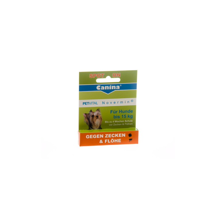 Canina Petvital Novermin apsauga nuo parazitų šunims 15 kg svorio, 2 ml