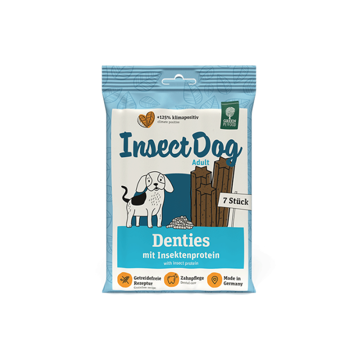 Green Petfood InsectDog Denties skanėstai šunims su vabzdžiais, 180 g
