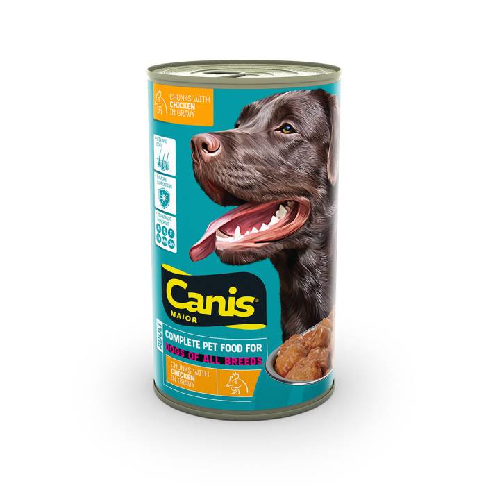Canis dregnas šunų maistas su vištiena, 8 x 1,25 kg