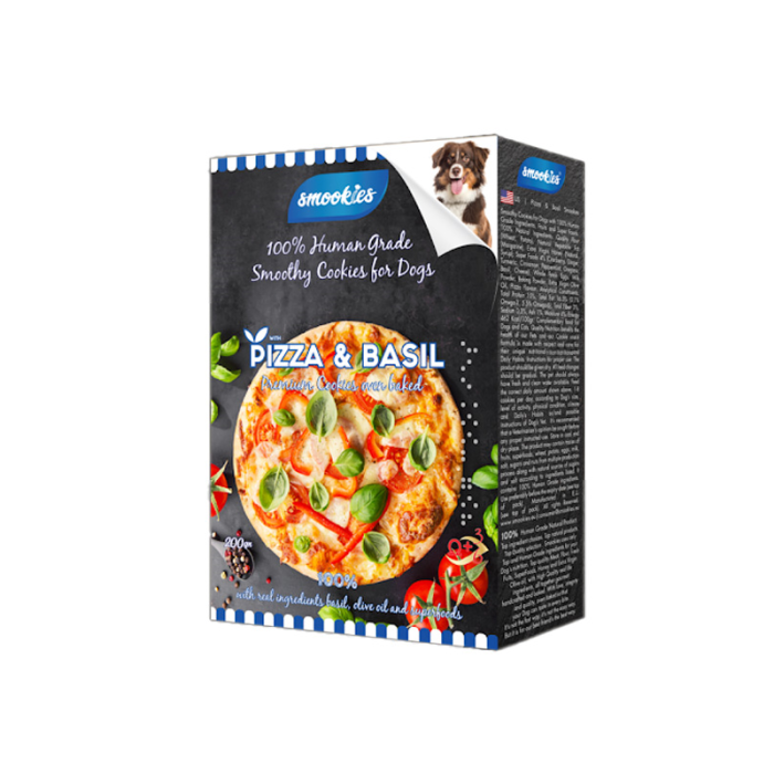 Smookies sausainiai šunims su pica ir baziliku, 200g
