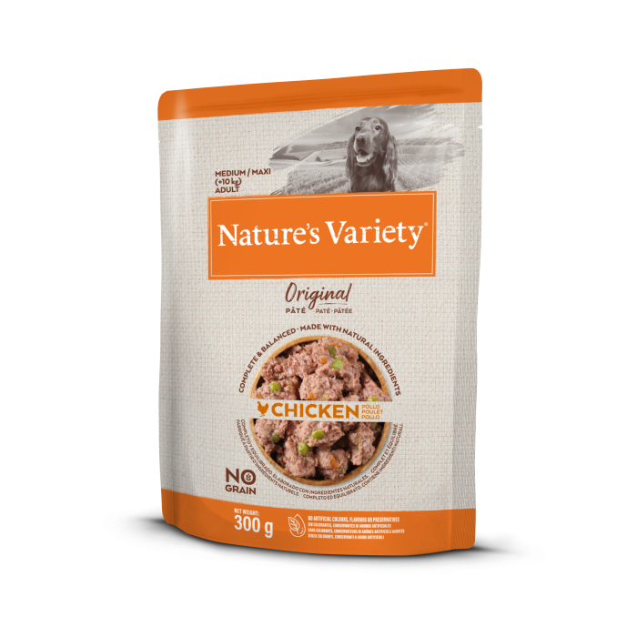 Nature's Variety Med/Max Adult Chicken begrūdis, drėgnas maistas šunims, 300 g