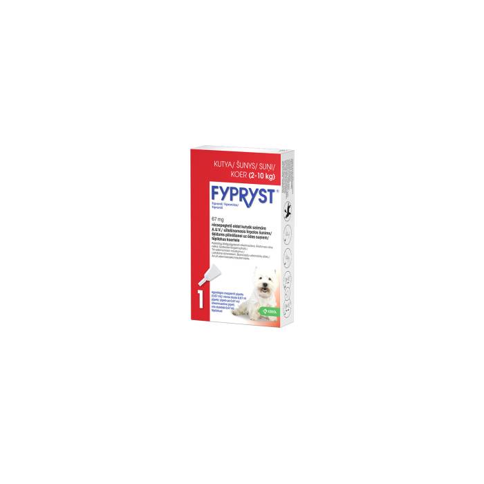 KRKA Fypryst užlašinamasis tirpalas nuo parazitų 2-10 kg šunims, 67 mg, N1