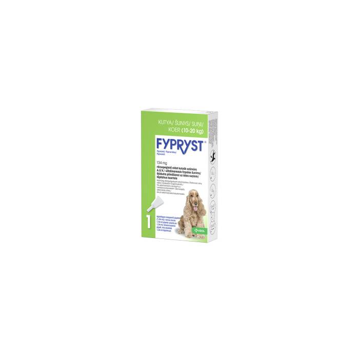 KRKA Fypryst užlašinamasis tirpalas nuo parazitų 10-20 kg šunims, 134 mg, N1