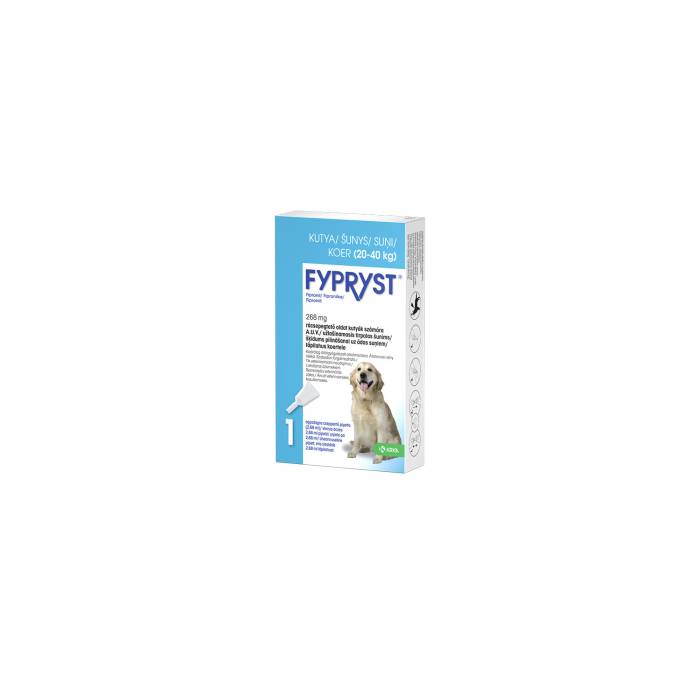 KRKA Fypryst užlašinamasis tirpalas nuo parazitų 20-40 kg šunims, 268 mg, N1