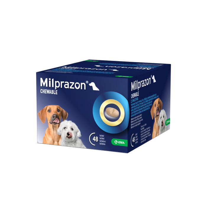 Milprazon Chewable 2,5 mg/25 mg tabletės nuo kirminų mažiems šunims ir šuniukams, N4