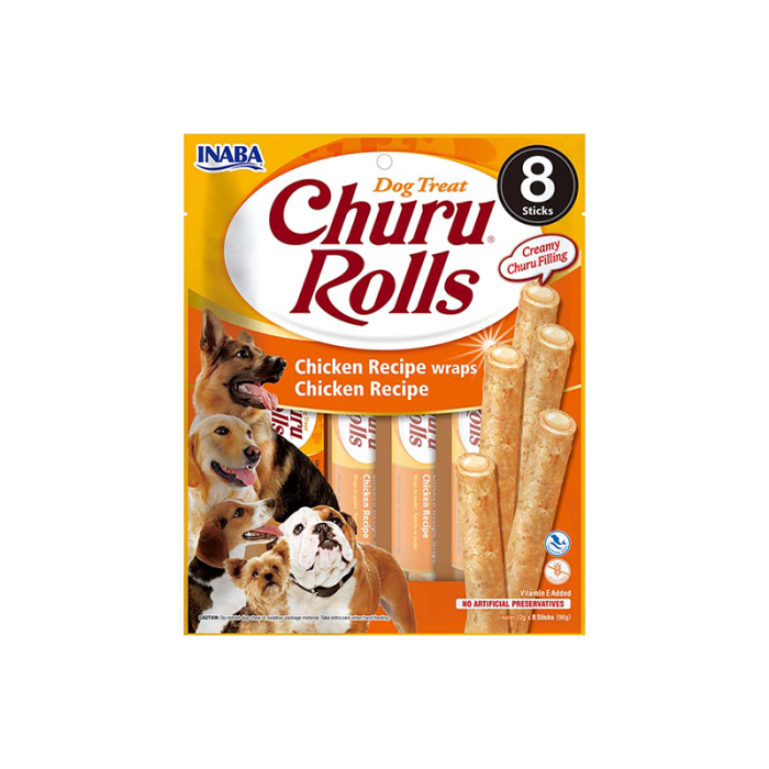 Churu Rolls lazdelės šunims su vištiena, 8 vnt.
