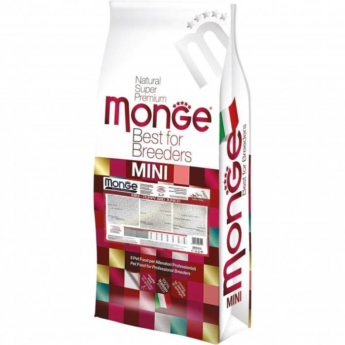 Monge Best For Breeders Dog Natural Superpremium Mini Puppy sausas maistas mažų veislių šunims su ėriena ir ryžiais, 15 kg