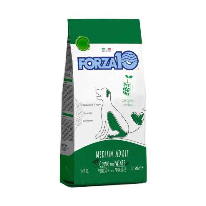 Forza 10 Maxi Adult Maintenance Deer and Potato sausas maistas didelių veislių šunims, 12,5 kg