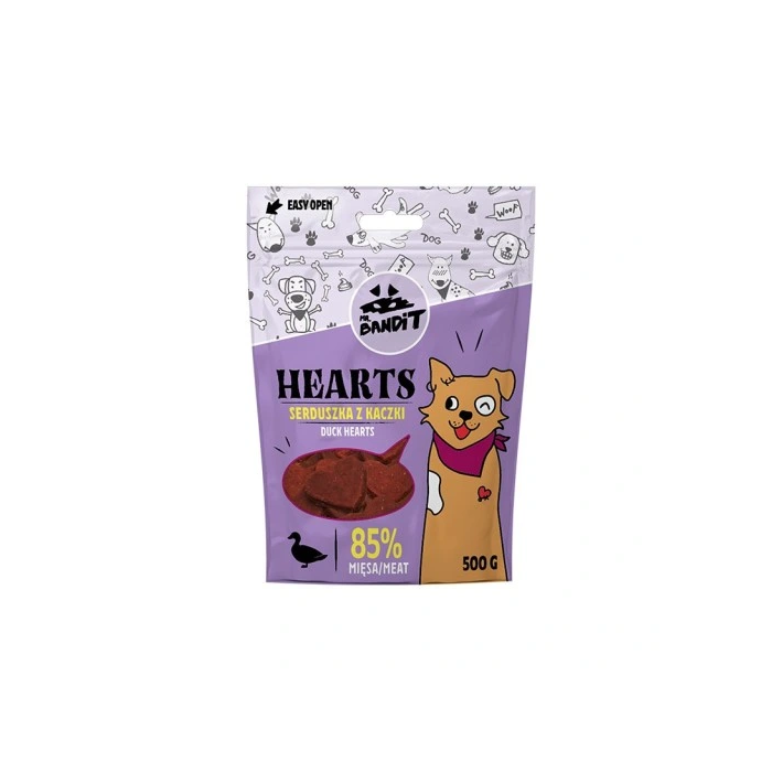 Mr. Bandit Hearts antienos širdelės skanėstai šunims, 500 g