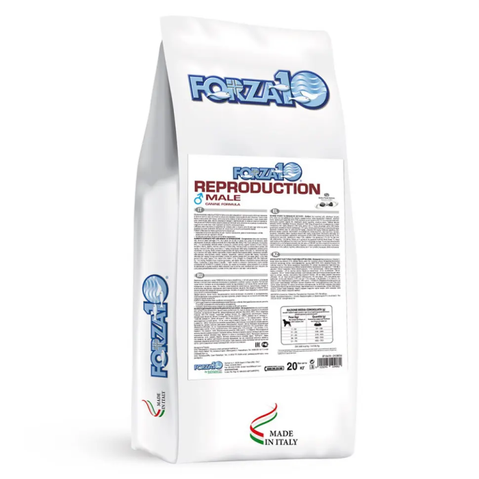 Forza 10 Reproduction Male Active sausas maistas šunims, jų reprodukcinei sistemai palaikyti, 20 kg