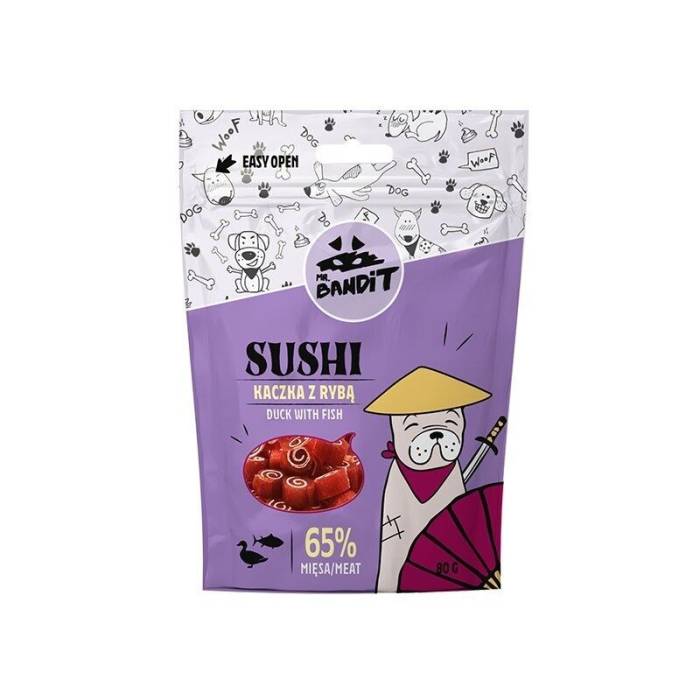 Mr. Bandit Sushi skanėstai šunims antiena su žuvimi, 80 g
